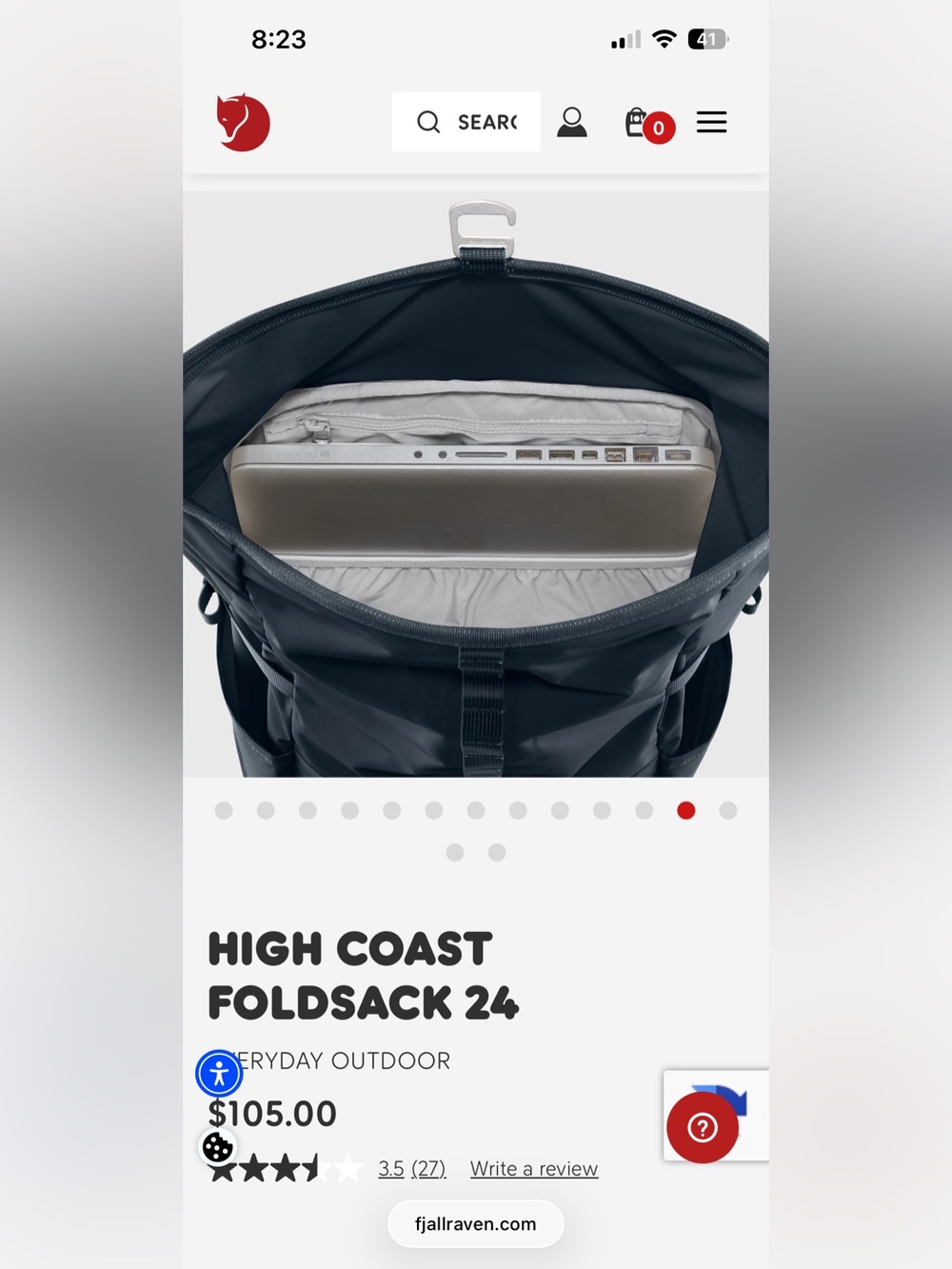 Fjallraven High Coast Foldsack 24 backpack green - Picture 8 of 10